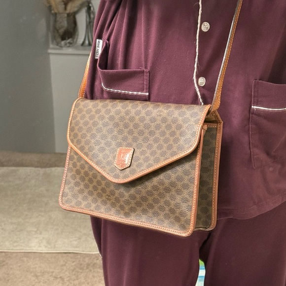 Celine Macadam Brown Crossbody Bag Authentic - Picture 8 of 8